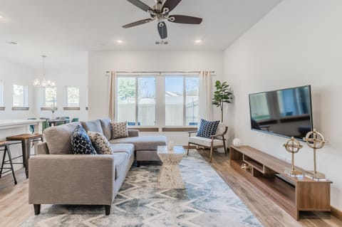 Living room with 65” TV