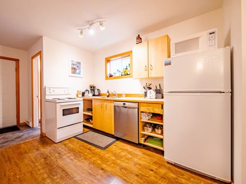 Open concept kitchen.