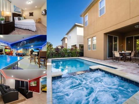 Vacation rental near Disney managed by Orlando rent a villa with a screened in private pool and spa.