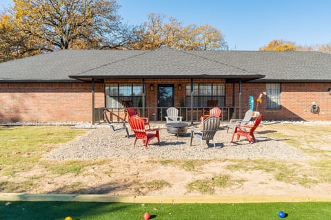 Tell some stories around the outdoor firepit!