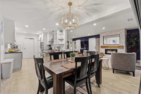 Upper Level | Dining Room Table for Six | Ambient Chandelier