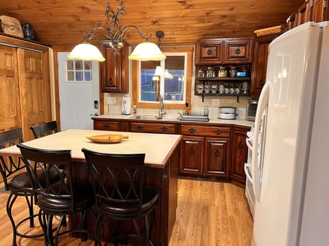 Fully stocked kitchen.  