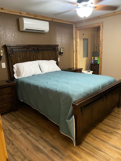 Master bedroom with queen size bed. Mini split air conditioning and heating. 