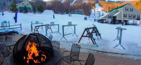 Enjoy Winter Fire Pit Right Outside