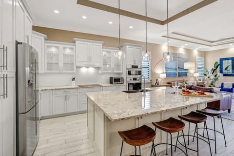 Oversized island chef's kitchen
