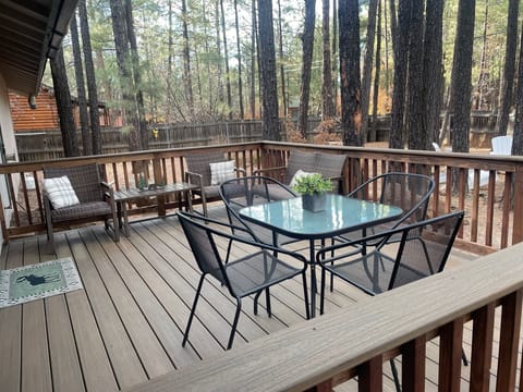 Newly added backyard deck