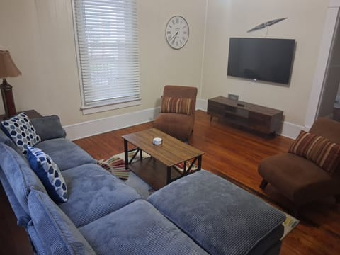1 of 2 Living rooms.  Large oversized couch