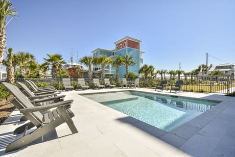 Private pool with plenty of outdoor seating