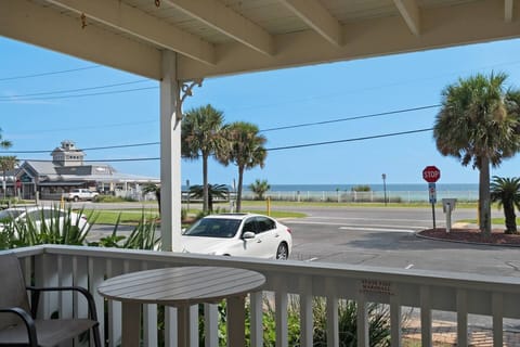 Gulf views from the covered 1st floor patio - plenty of space of dining and relaxing!