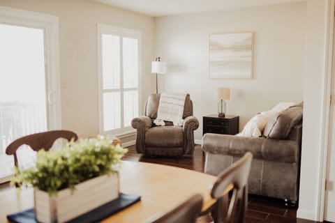 Dining area adjacent to living area