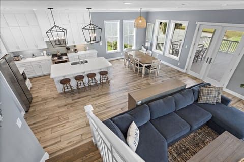 Curl up with a good book in the inviting living room