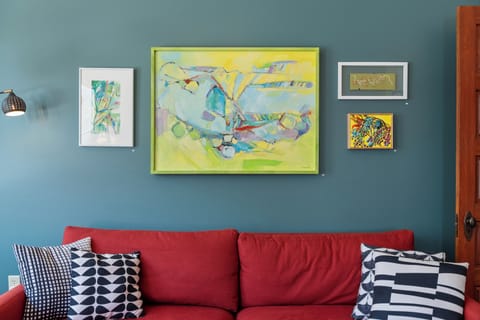 Gallery-style walls showcasing art throughout the home.