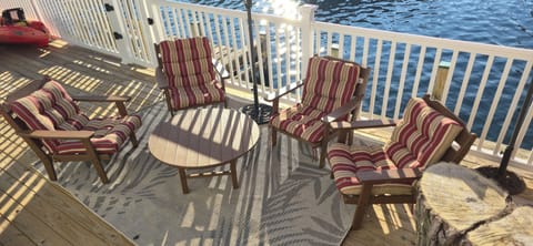Seating area on back deck