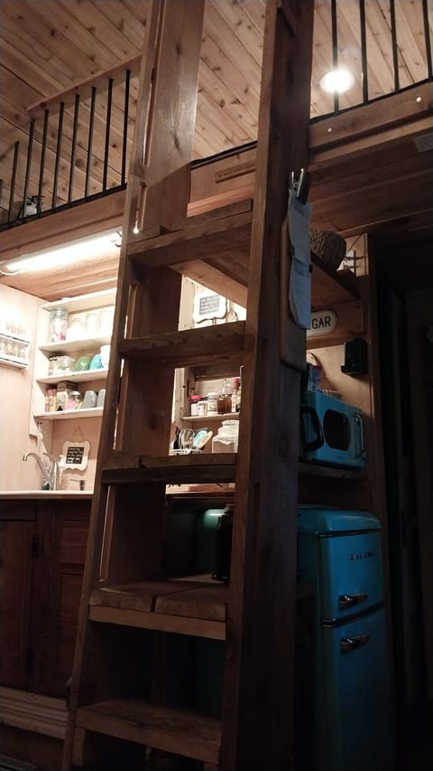 must be able to climb the steep ladder to get to the loft with 2 mattresses