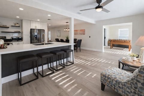 Large open kitchen and relaxing floor plan 