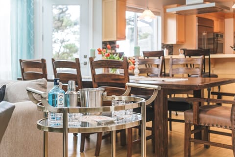 Bar cart is the perfect place to whip up something refreshing.