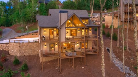 Southern Star- Backside view of the cabin with wrap around decks