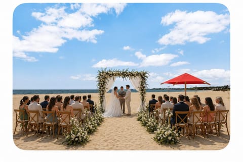     Perfect for a last-minute beach wedding! 💍