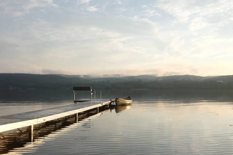 Sunrise over Lakeside dock