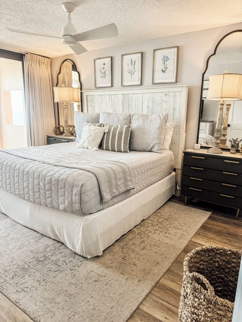 Beautiful master bedroom with an ocean view!