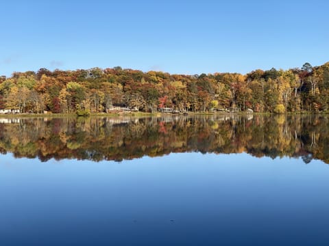View taken from dock of the private bay