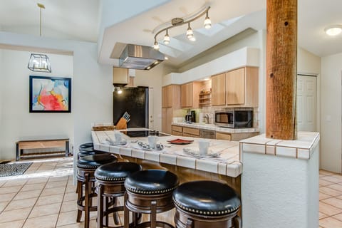 Center Island with Bar Seating for Six