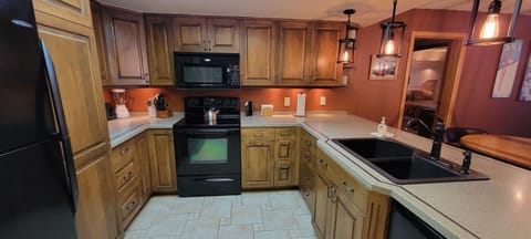 Microwave, refrigerator, dishwasher, stove to help with any meals. 