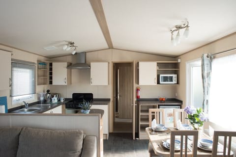 Dining area and kitchen