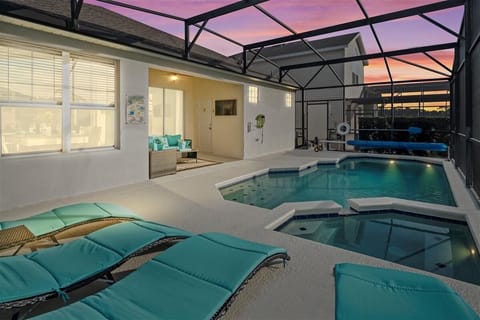 Private salt water pool with all day sunshine.