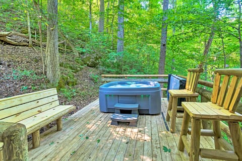 Enjoy the relaxing hot tub after a long day of hiking and shopping