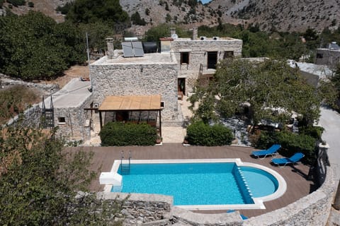 Swimming pool area of Rural villa for 10 guests,Private pool,Near tavern,supermarket & Sfakia,Chania,Crete,Greece