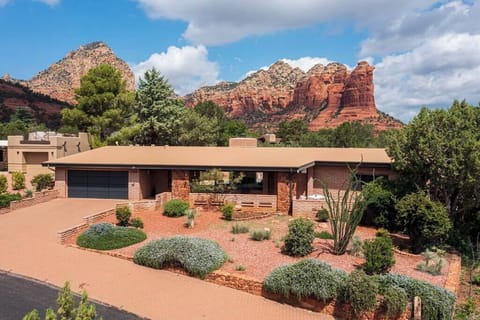 Thunder mountain on the left with Coffee Pot on the right! All walking distance from our home.