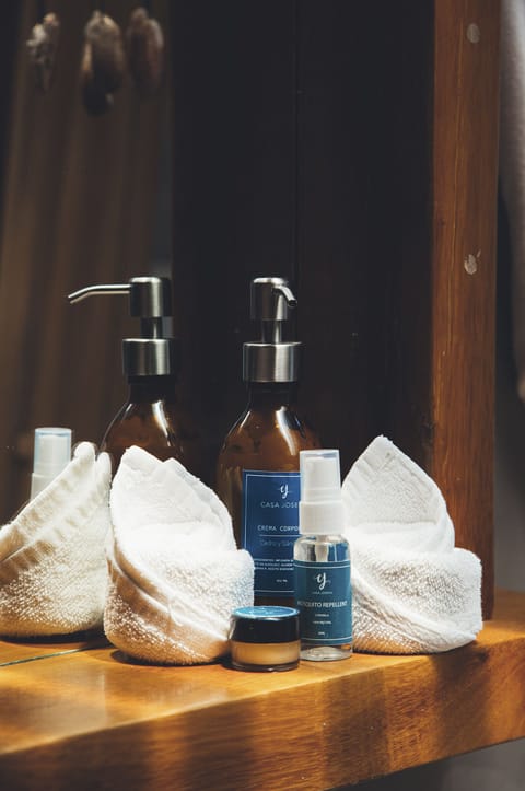 VILLA DELUXE WITH POOL OCEANFRONT | Bathroom | Shower, designer toiletries, hair dryer, bathrobes