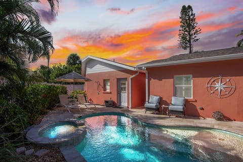 Private pool and hot tub