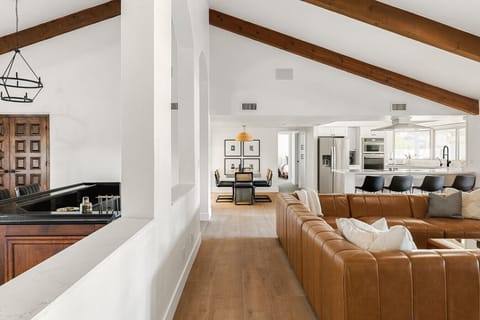 Relax and unwind in our spacious living room, perfect for hanging out with family and friends.