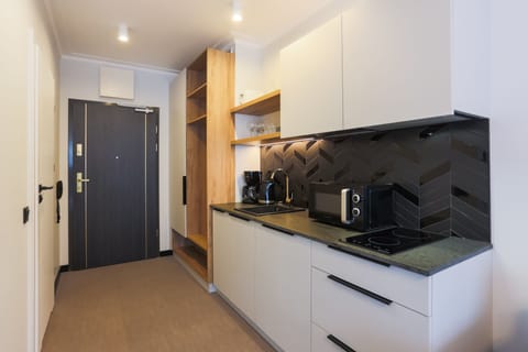 Comfort Apartment | Private kitchen | Mini-fridge, coffee/tea maker, electric kettle, toaster