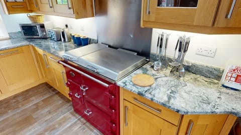 Range cooker in the country kitchen