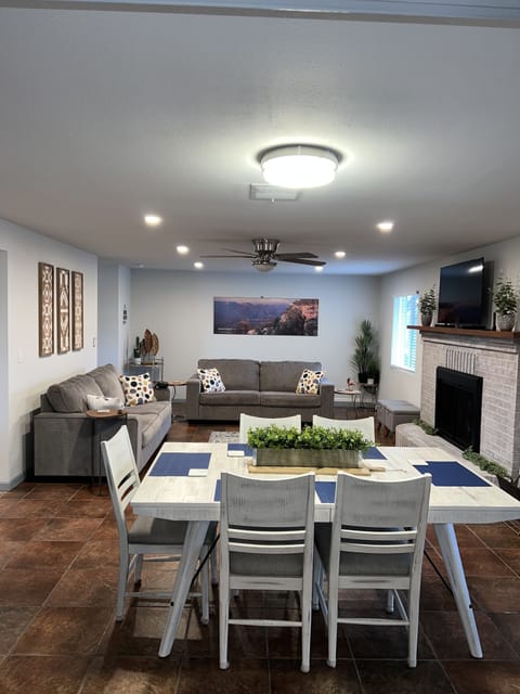 Living/dining areas