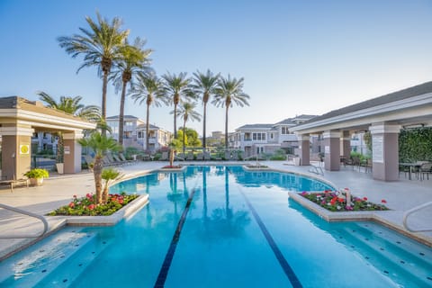 Enjoy the relaxing heated pool and spa. 