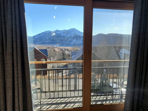 Views from the sliding glass door that leads out to the  2nd floor balcony.