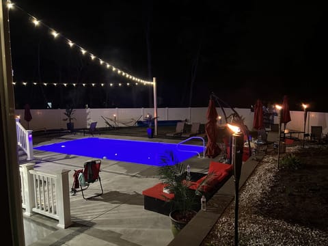 Patio at night 