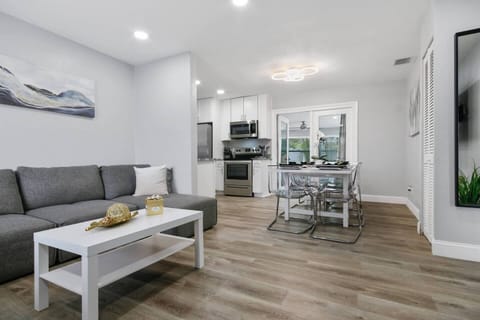 From the dining area, turn left and you'll see our kitchen