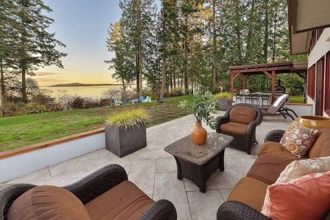 Overview patio spaces. This image is from the winter, imagine spring, summer, and fall.