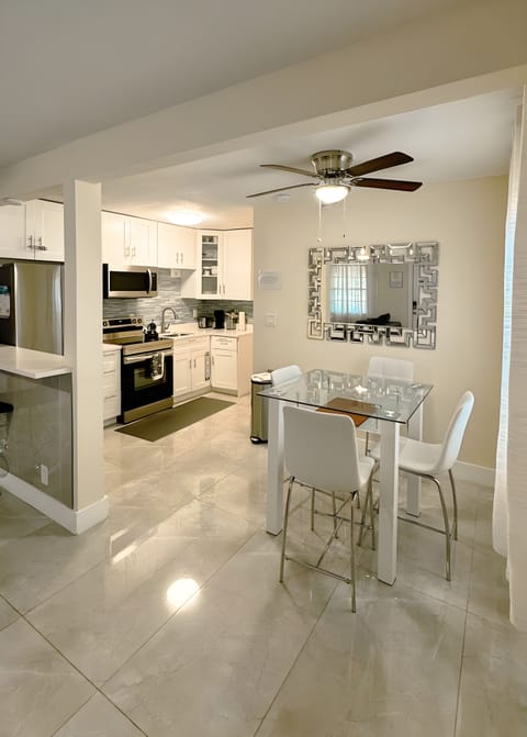 Dining area and kitchen