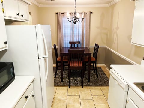 The dining room area sits 4.