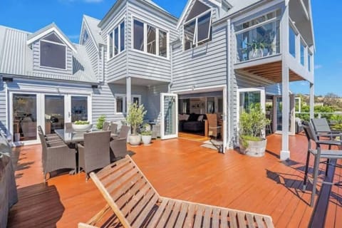 The deck with a view, outdoor dining/lounge and BBQ