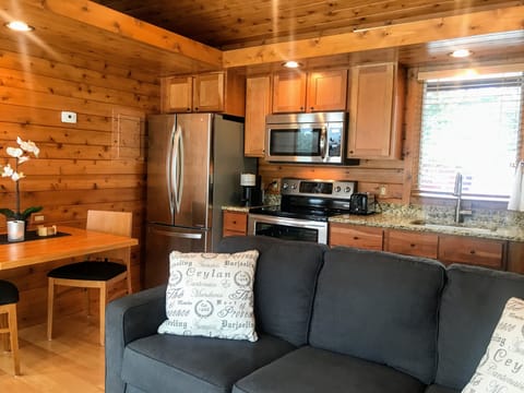 High end appliances, Nespresso coffee, granite countertops, cherry cabinets