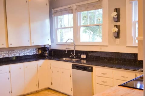 Marble Countertop with white cabinet
