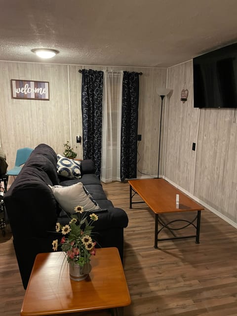 Living room with smart tv.  