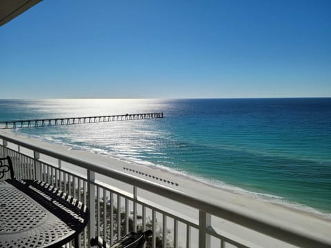Balcony view of Navarre Pier in the Gulf of Mexico